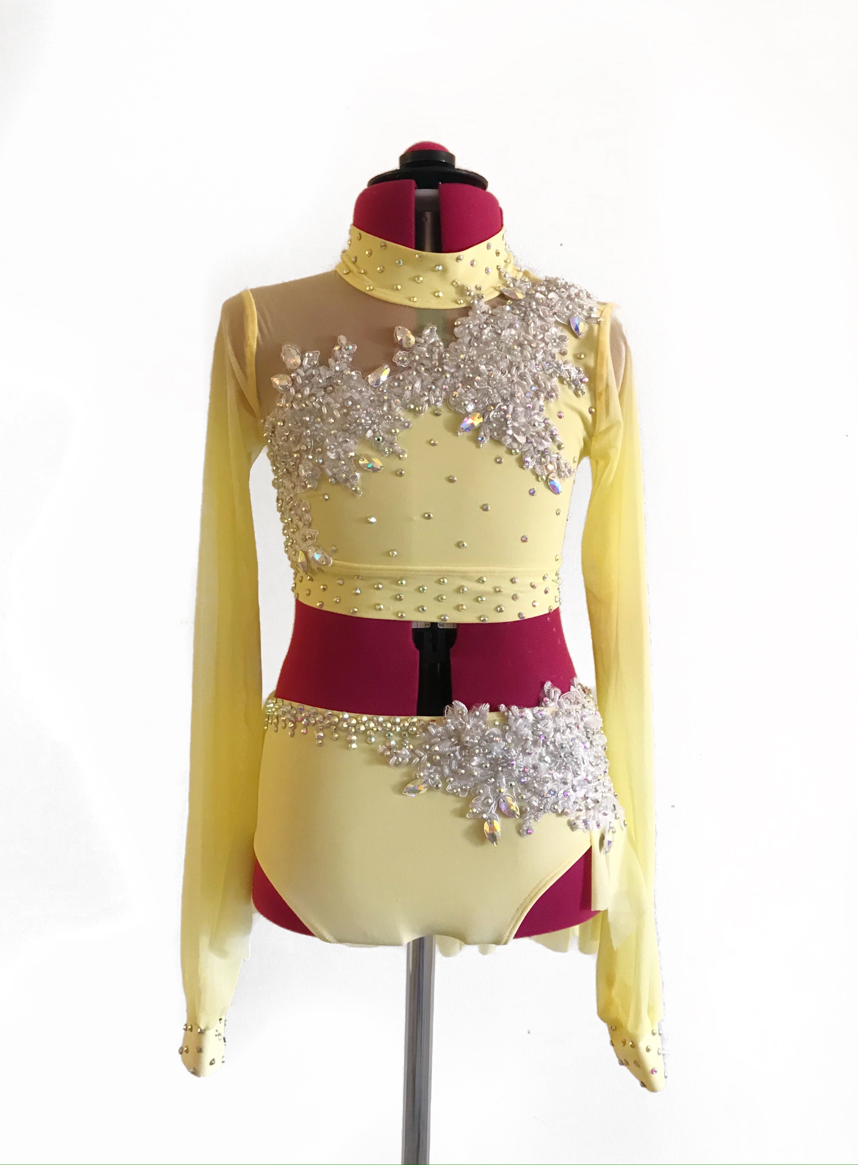 CHILD LARGE pale yellow lyrical/contemporary ready-to-ship costume CHILD LARGE pale yellow lyrical/contemporary ready-to-ship costume