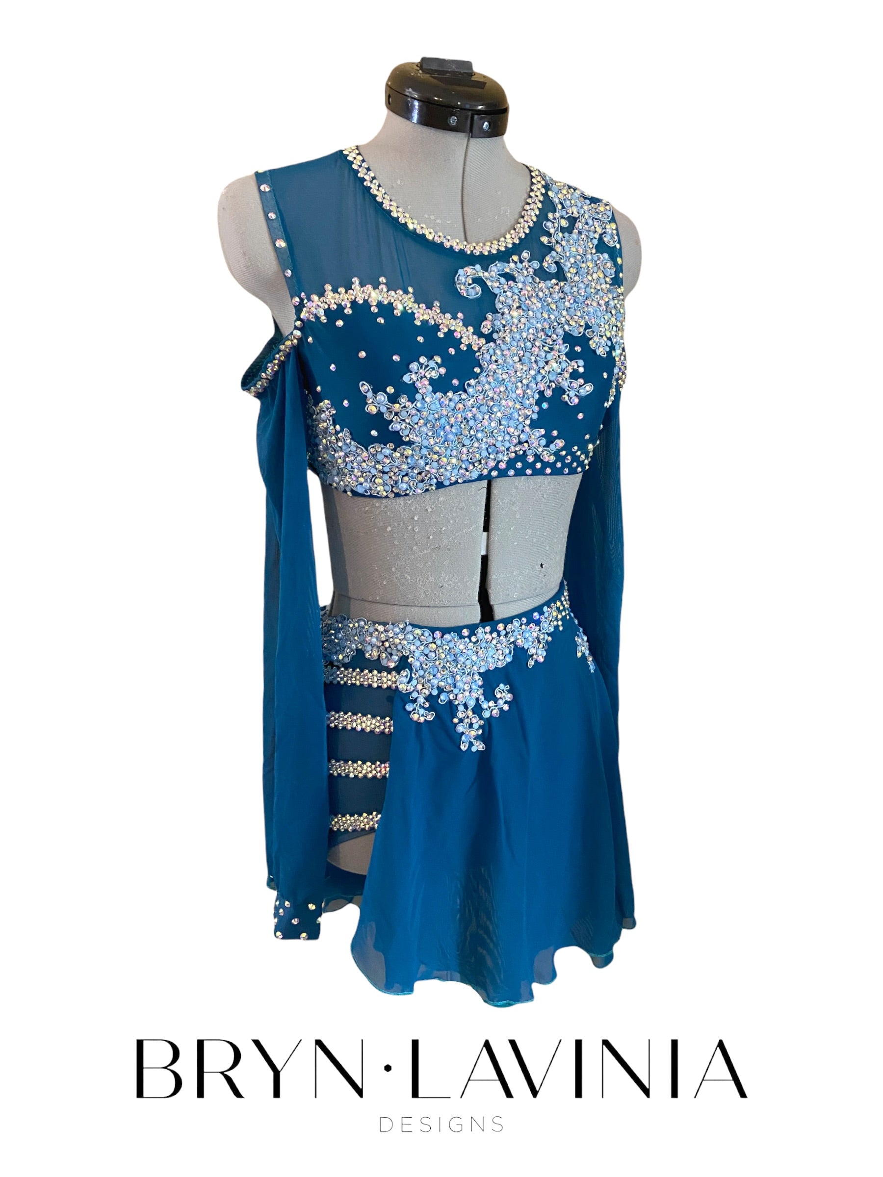 NEW AXS teal/light blue lyrical/contemporary costume Bryn Lavinia Designs NEW AXS teal/light blue lyrical/contemporary costume Bryn Lavinia Designs