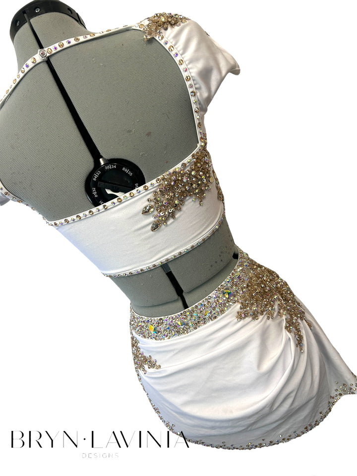 NEW AS White/Gold ready to ship costume