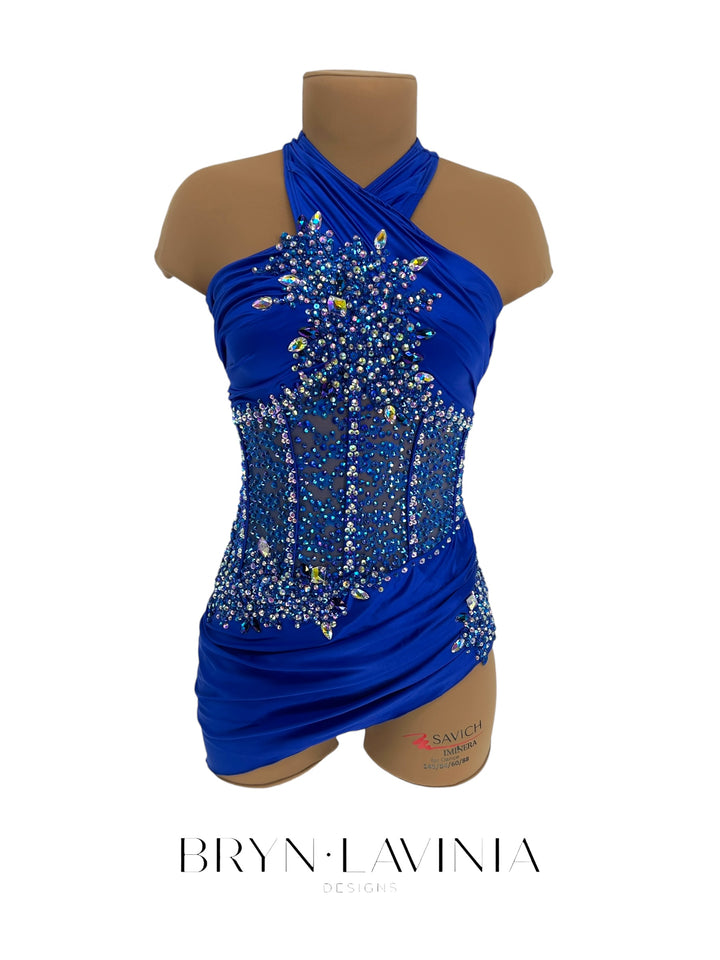 NEW AS Royal Blue Stretch Satin ready to ship costume