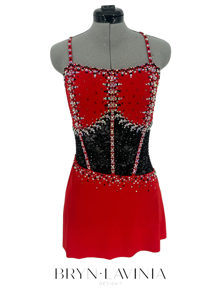 NEW AM Red/Black Lace Ready to Ship Costume