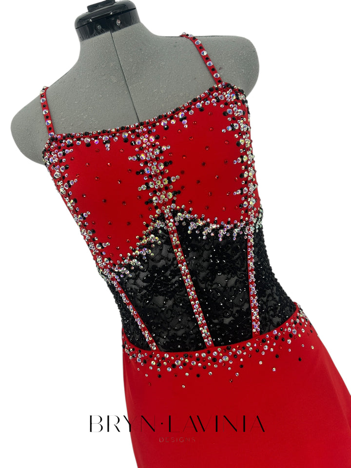 NEW AM Red/Black Lace Ready to Ship Costume