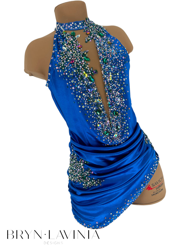 NEW AS Royal Blue Stretch Satin ready to ship costume