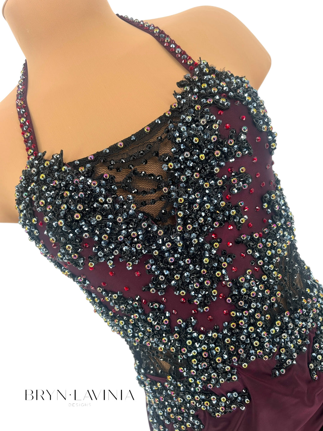 NEW AXS/AS Aubergine Stretch Satin ready to ship costume