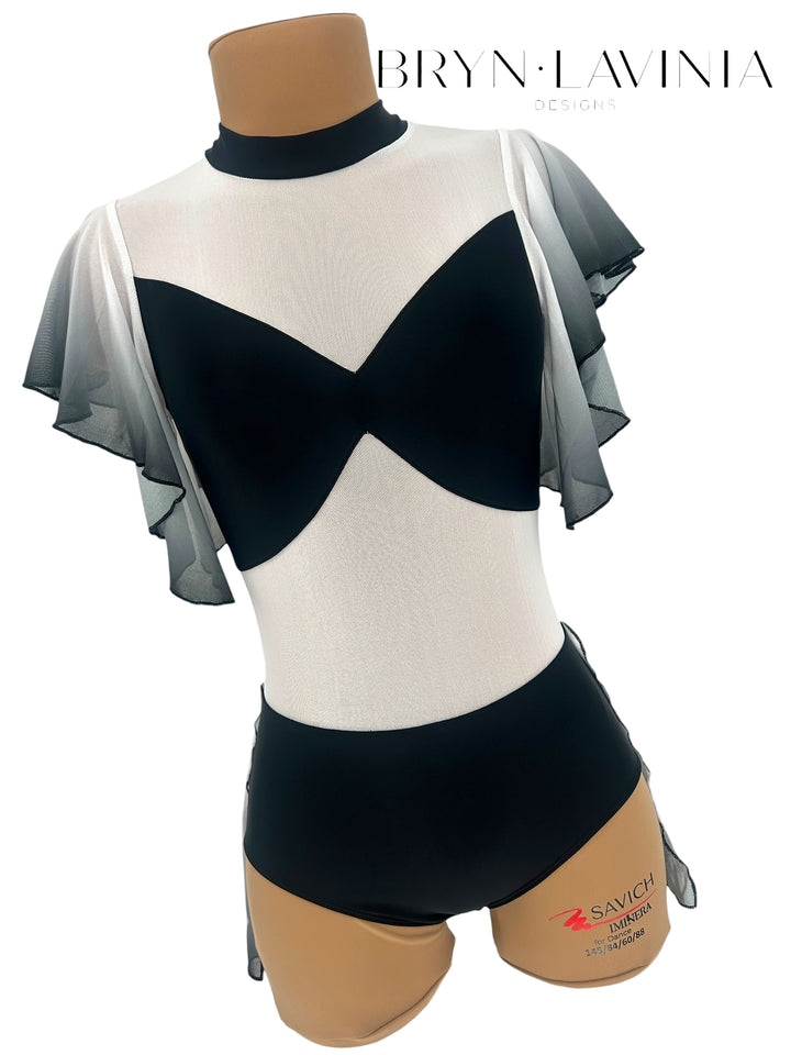 The Classic Leo- OMBRE Flutter Sleeves and Skirt (Made to Order)