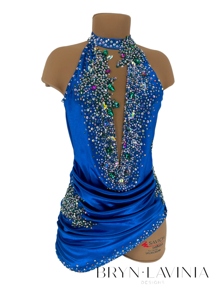 NEW AS Royal Blue Stretch Satin ready to ship costume