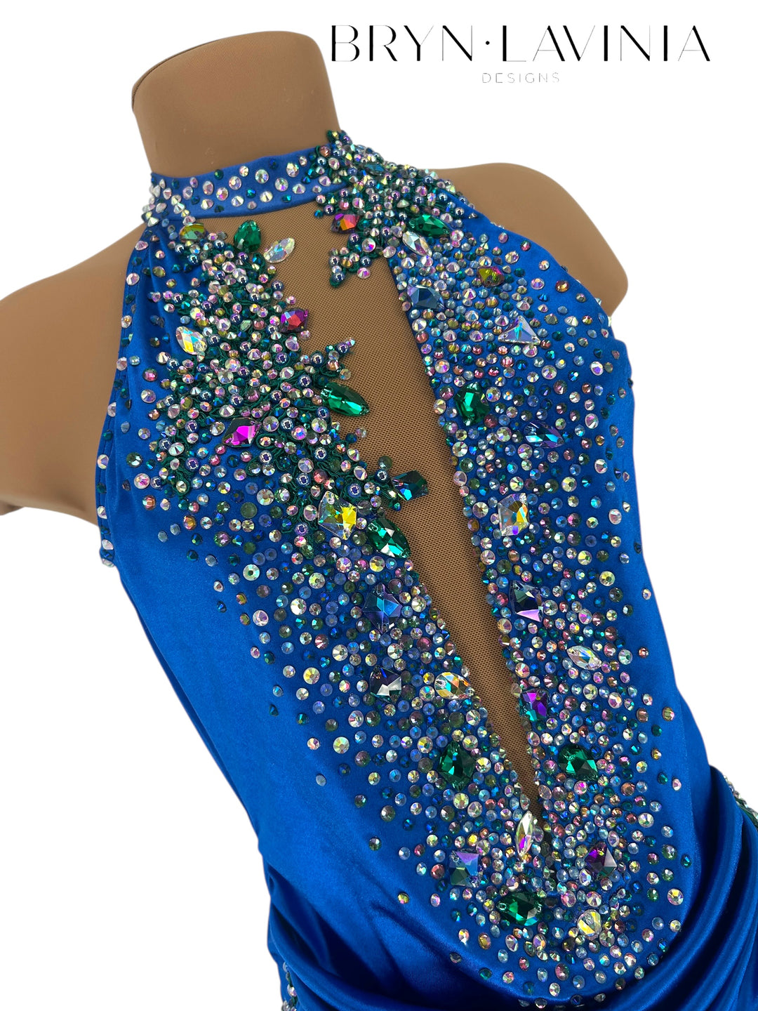 NEW AS Royal Blue Stretch Satin ready to ship costume