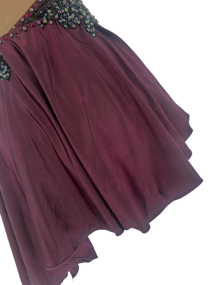 NEW AXS/AS Aubergine Stretch Satin ready to ship costume