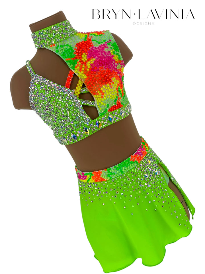NEW CL Lime Green/Neon Splatter Ready to ship costume
