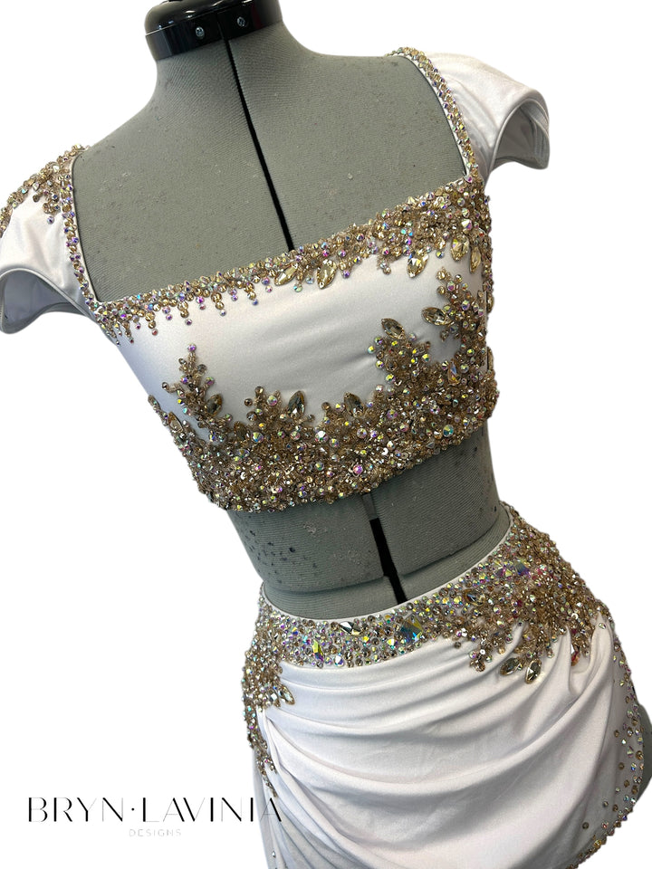 NEW AS White/Gold ready to ship costume