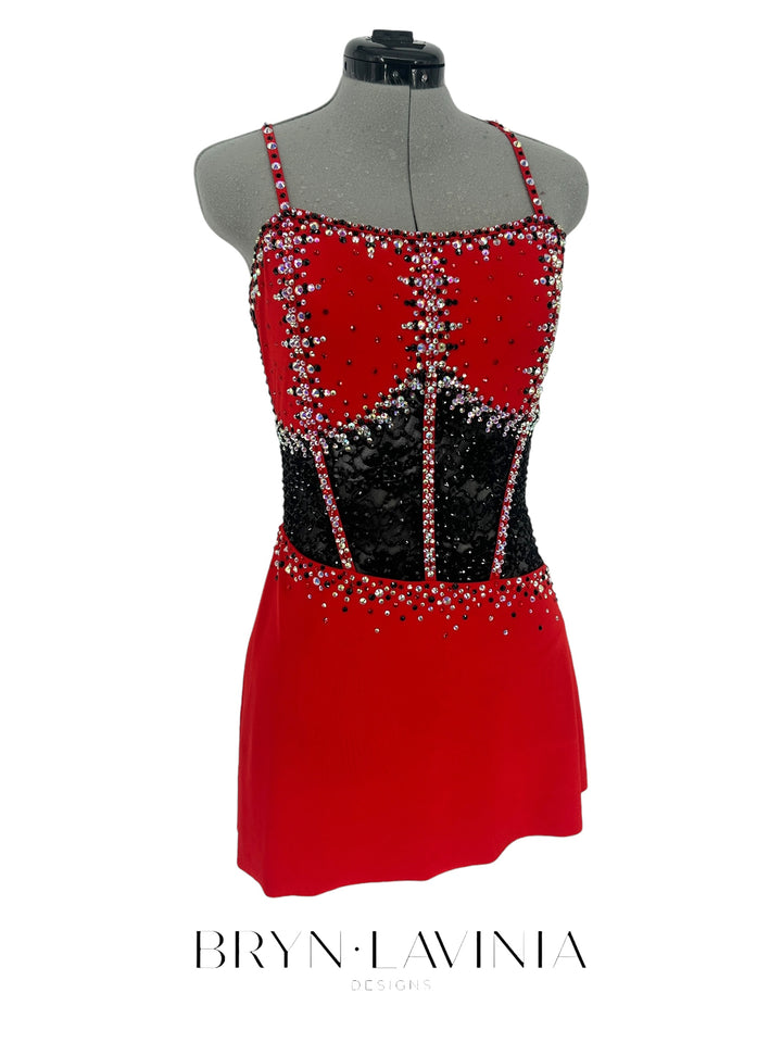 NEW AM Red/Black Lace Ready to Ship Costume