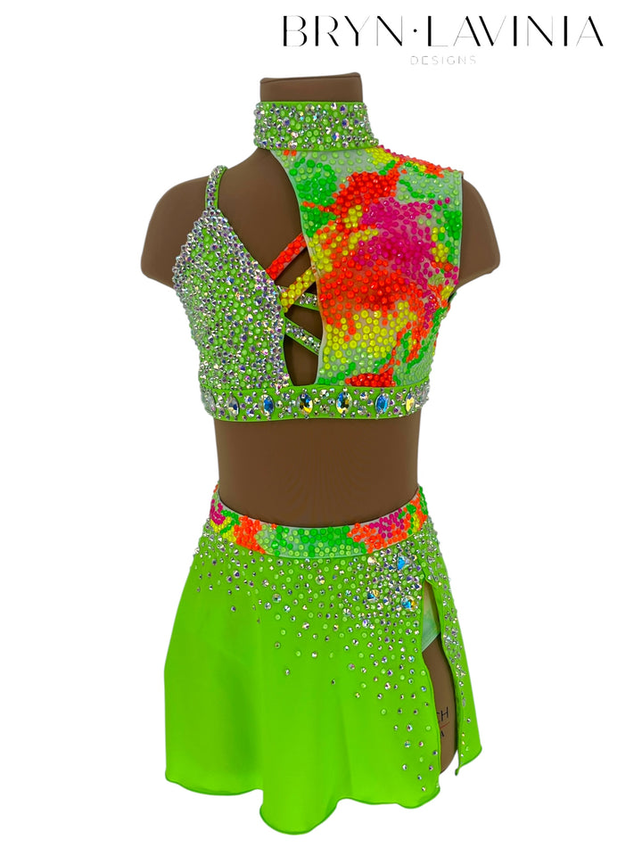 NEW CL Lime Green/Neon Splatter Ready to ship costume