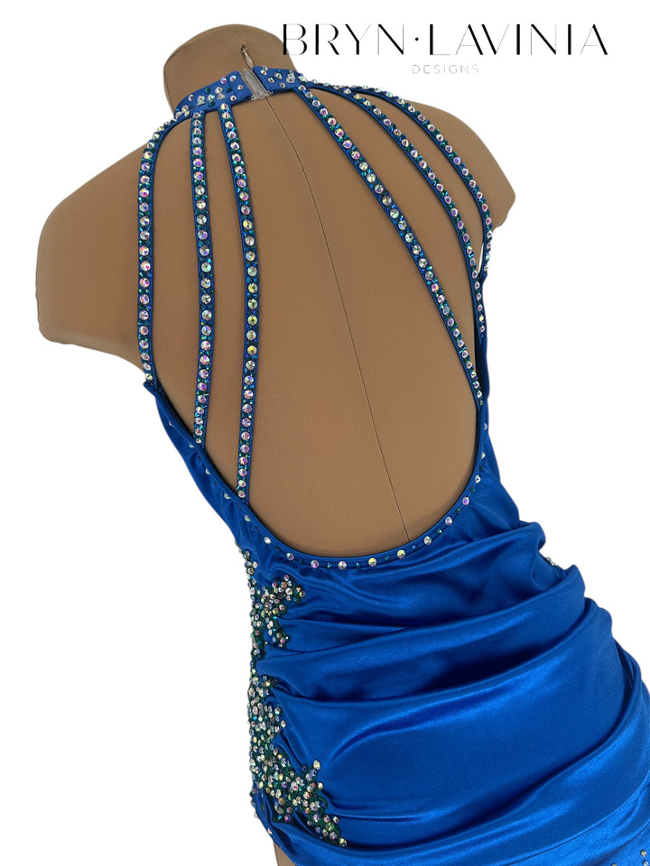 NEW AS Royal Blue Stretch Satin ready to ship costume