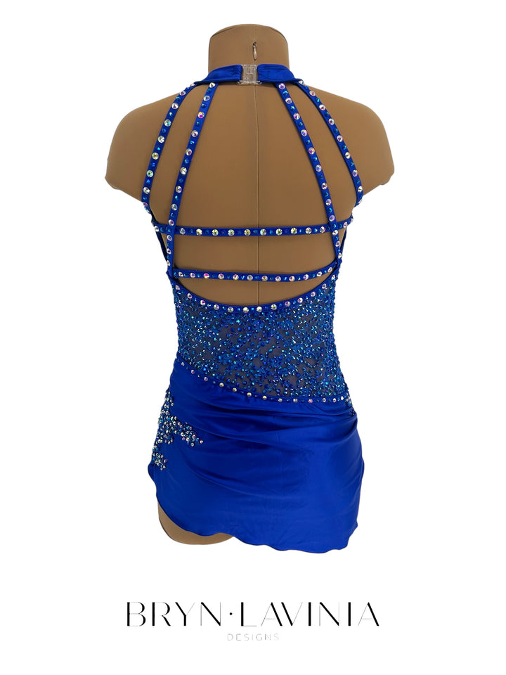 NEW AS Royal Blue Stretch Satin ready to ship costume