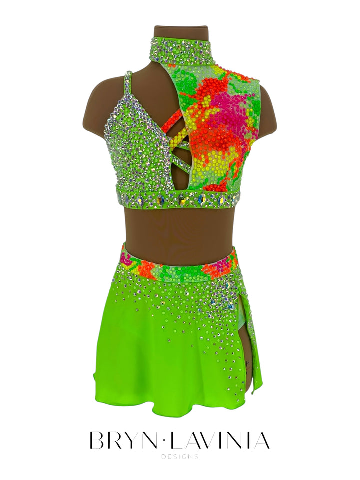 NEW CL Lime Green/Neon Splatter Ready to ship costume