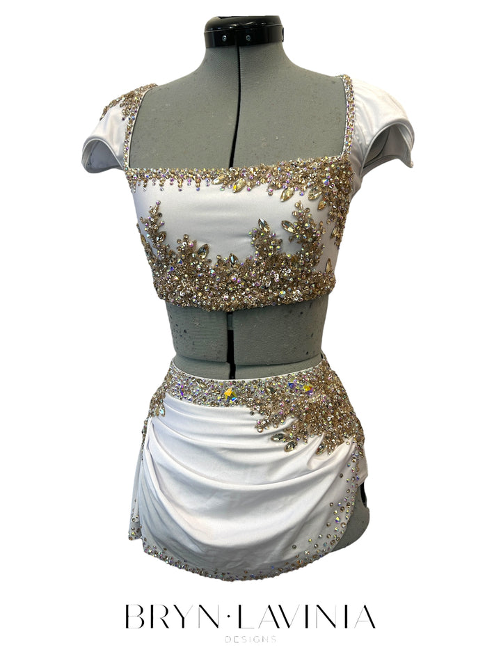 NEW AS White/Gold ready to ship costume