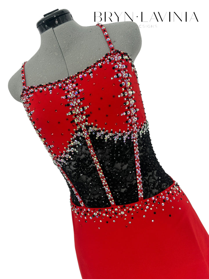 NEW AM Red/Black Lace Ready to Ship Costume