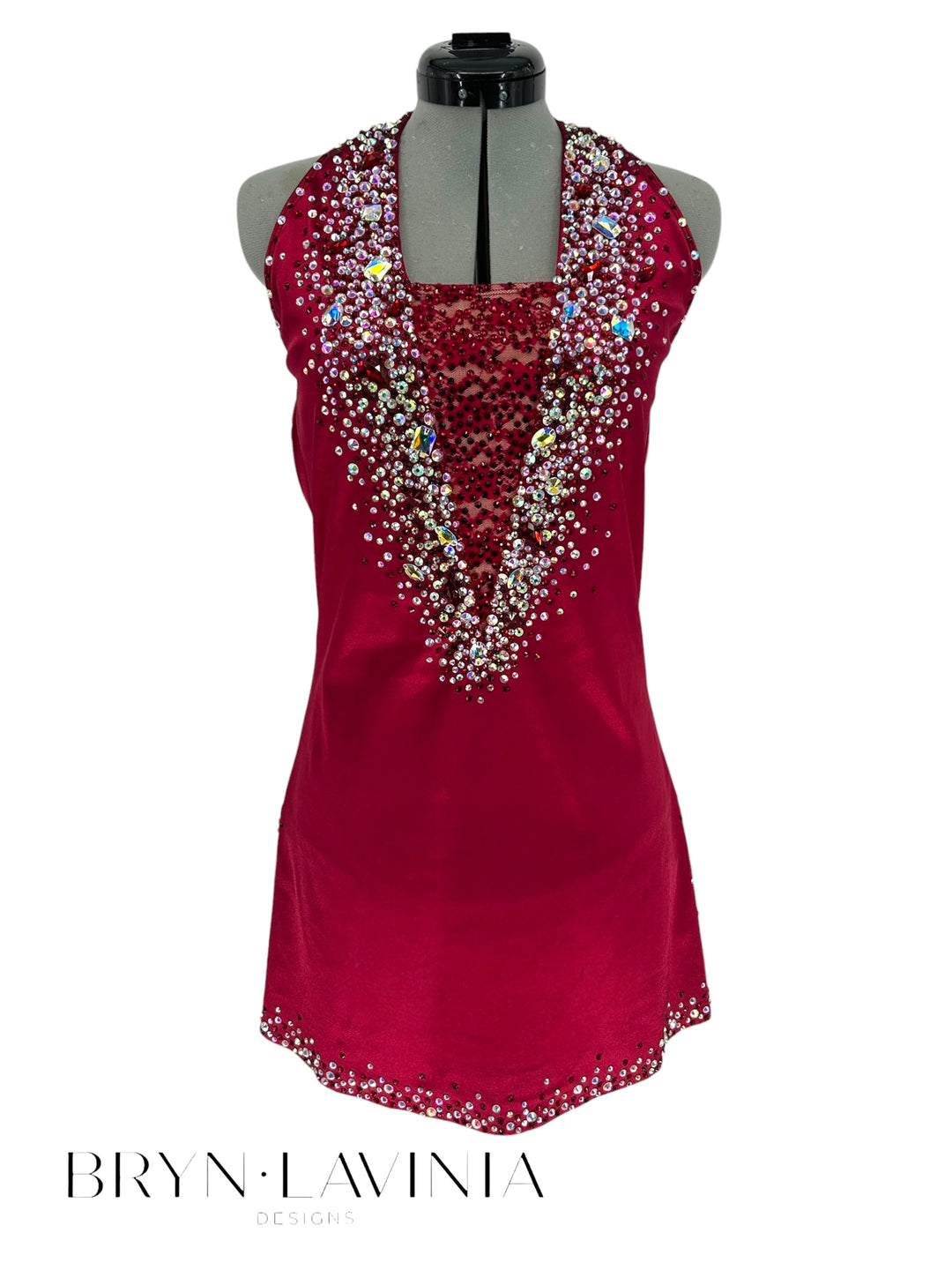 NEW AM Burgundy Stretch Satin ready to ship Camille
