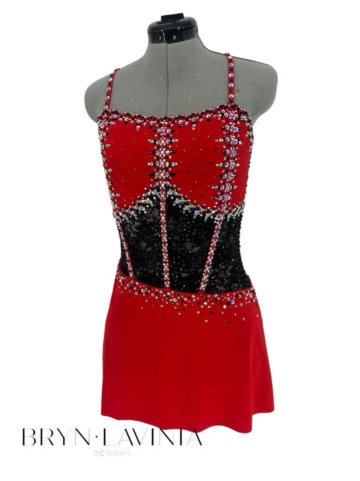 NEW AM Red/Black Lace Ready to Ship Costume