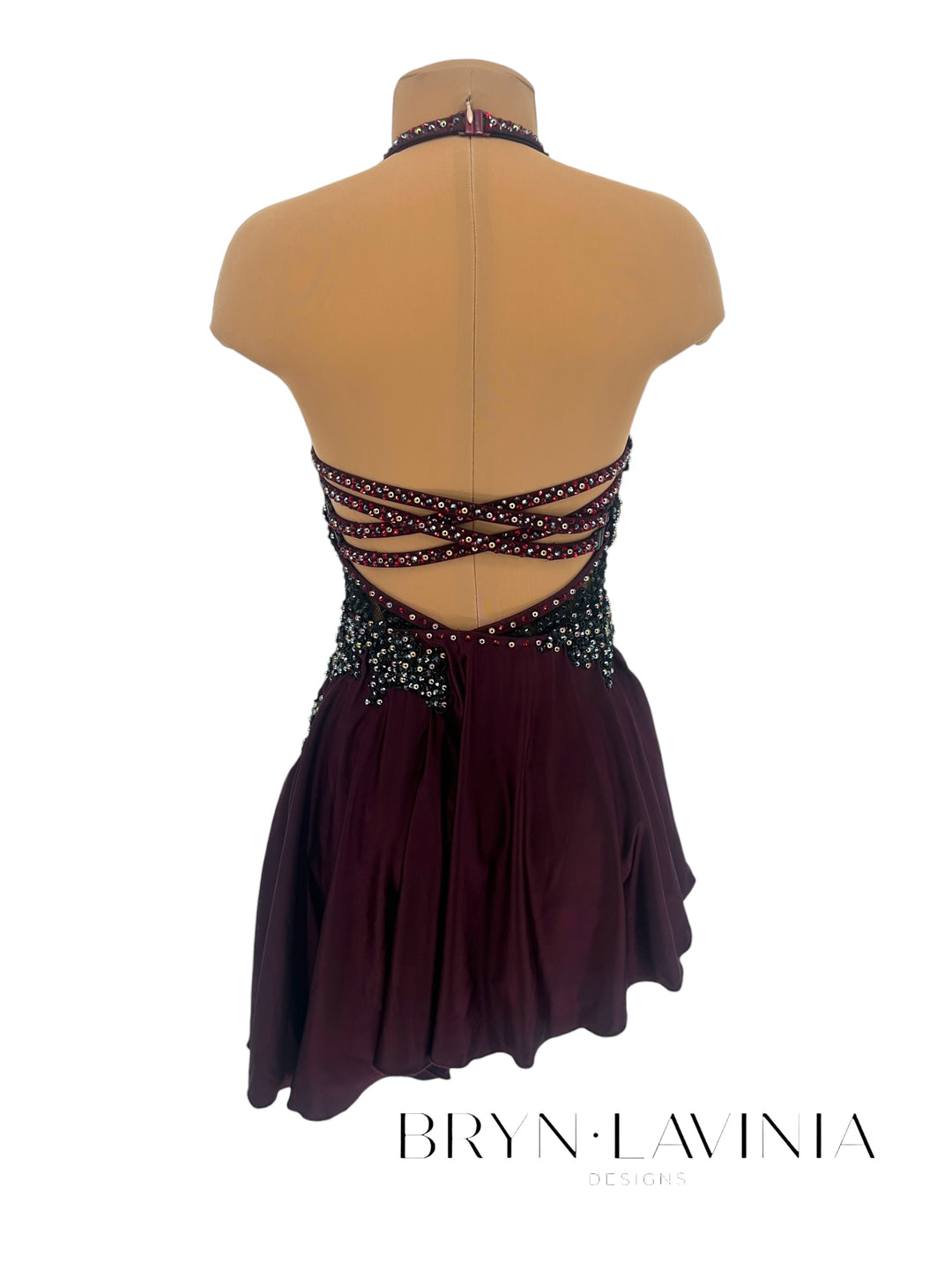 NEW AXS/AS Aubergine Stretch Satin ready to ship costume