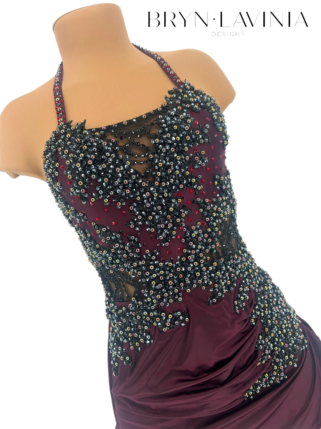 NEW AXS/AS Aubergine Stretch Satin ready to ship costume