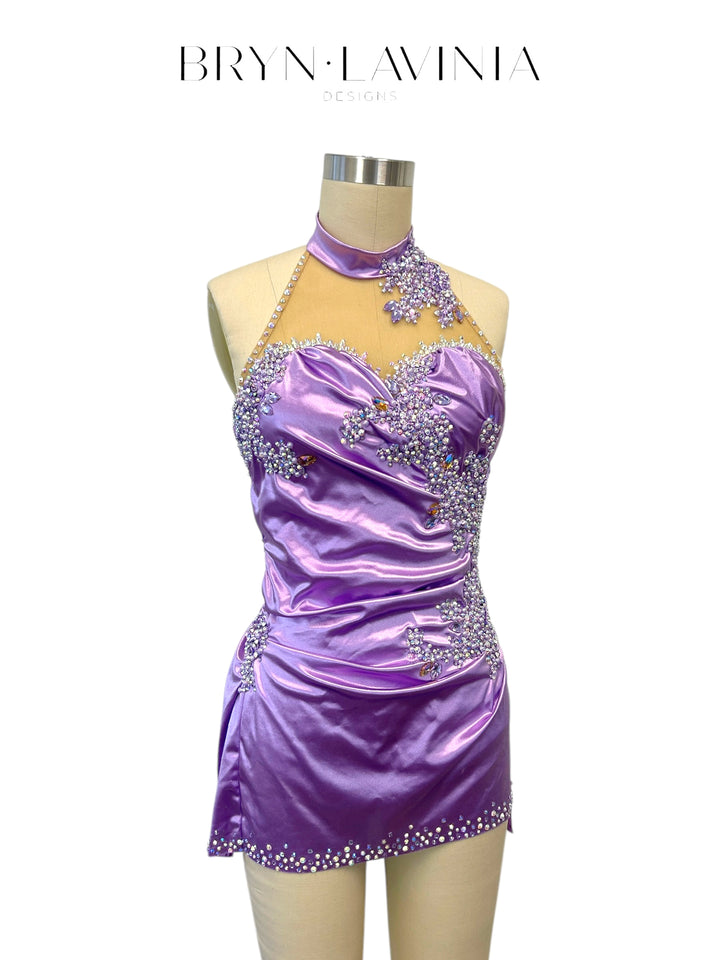 NEW AXS Orchid Stretch Satin ready to ship costume