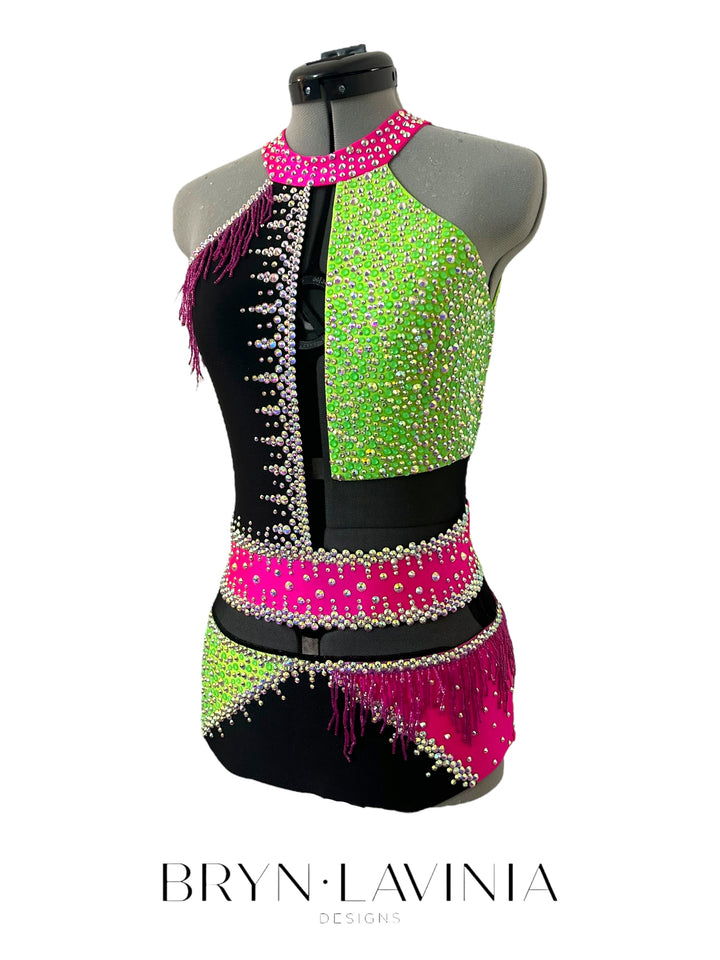 NEW AS Black/Neon Green/Pink ready to ship costume