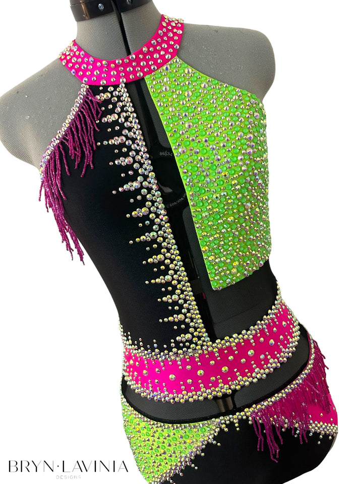 NEW AS Black/Neon Green/Pink ready to ship costume