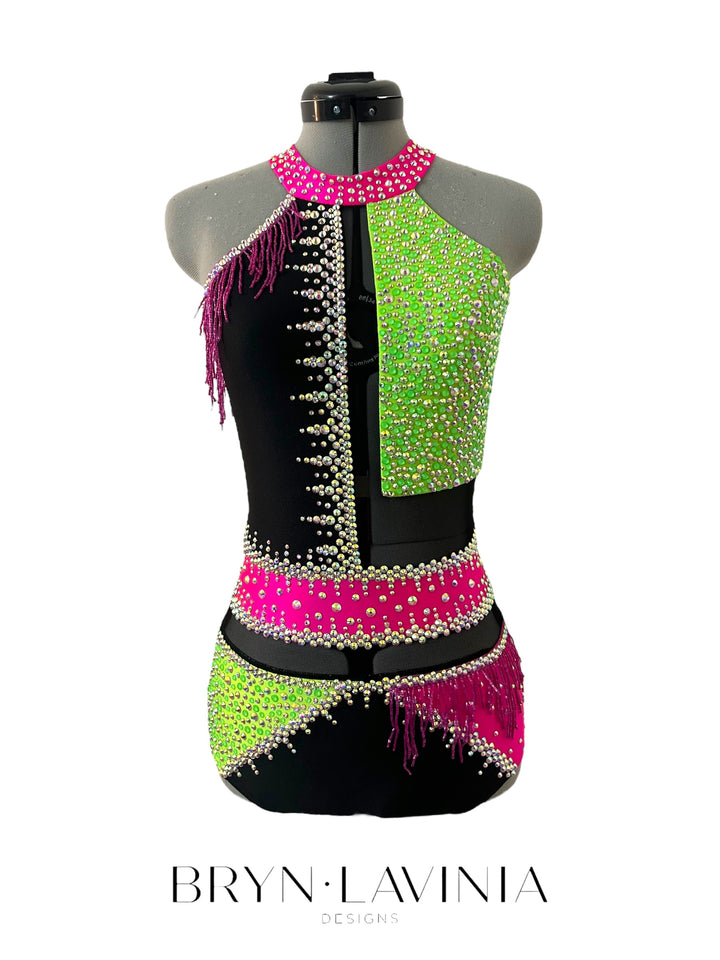 NEW AS Black/Neon Green/Pink ready to ship costume