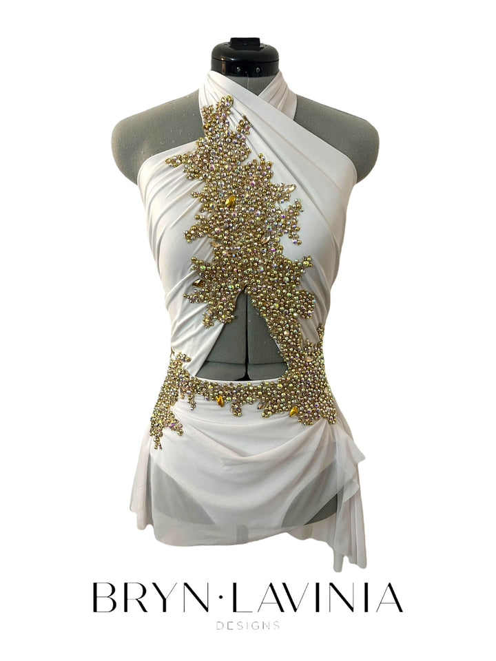 NEW AS White/Gold ready to ship costume