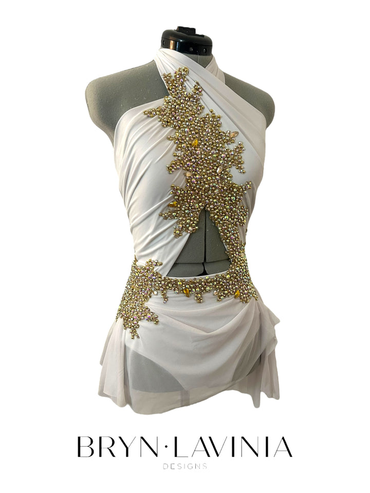 NEW AS White/Gold ready to ship costume