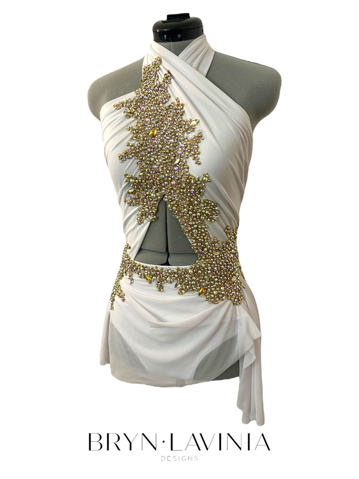 NEW AS White/Gold ready to ship costume