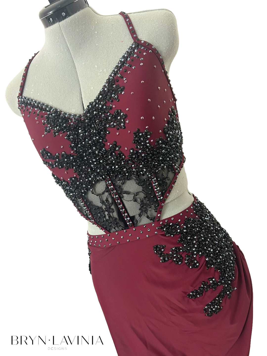 NEW AM Burgundy/Black ready to ship costume