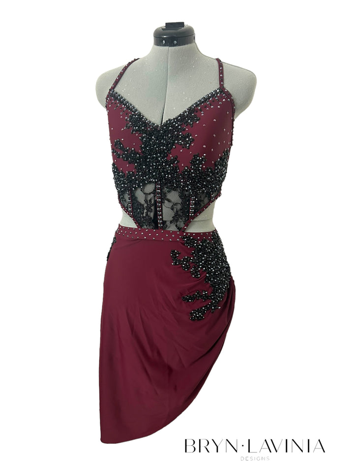 NEW AM Burgundy/Black ready to ship costume