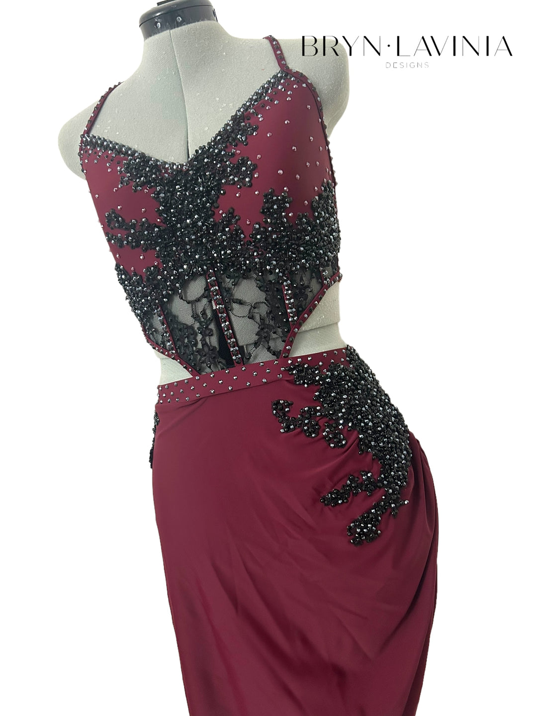 NEW AM Burgundy/Black ready to ship costume