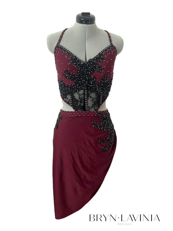 NEW AM Burgundy/Black ready to ship costume