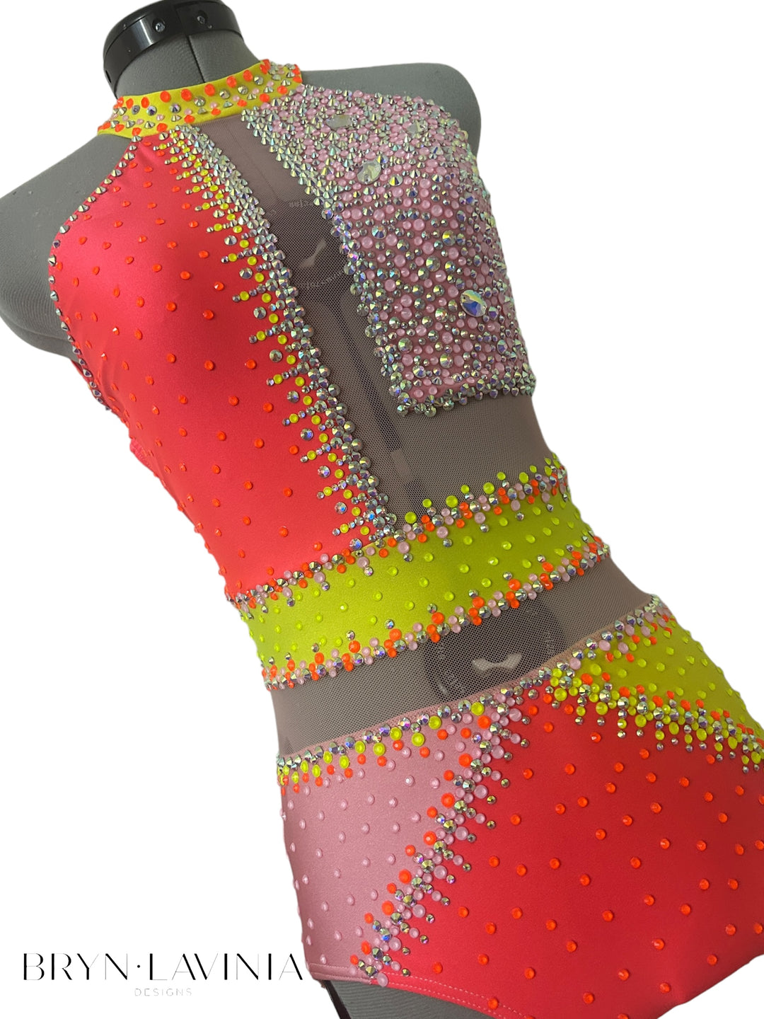 NEW AXS Neon Yellow/Coral/Pink ready to ship costume