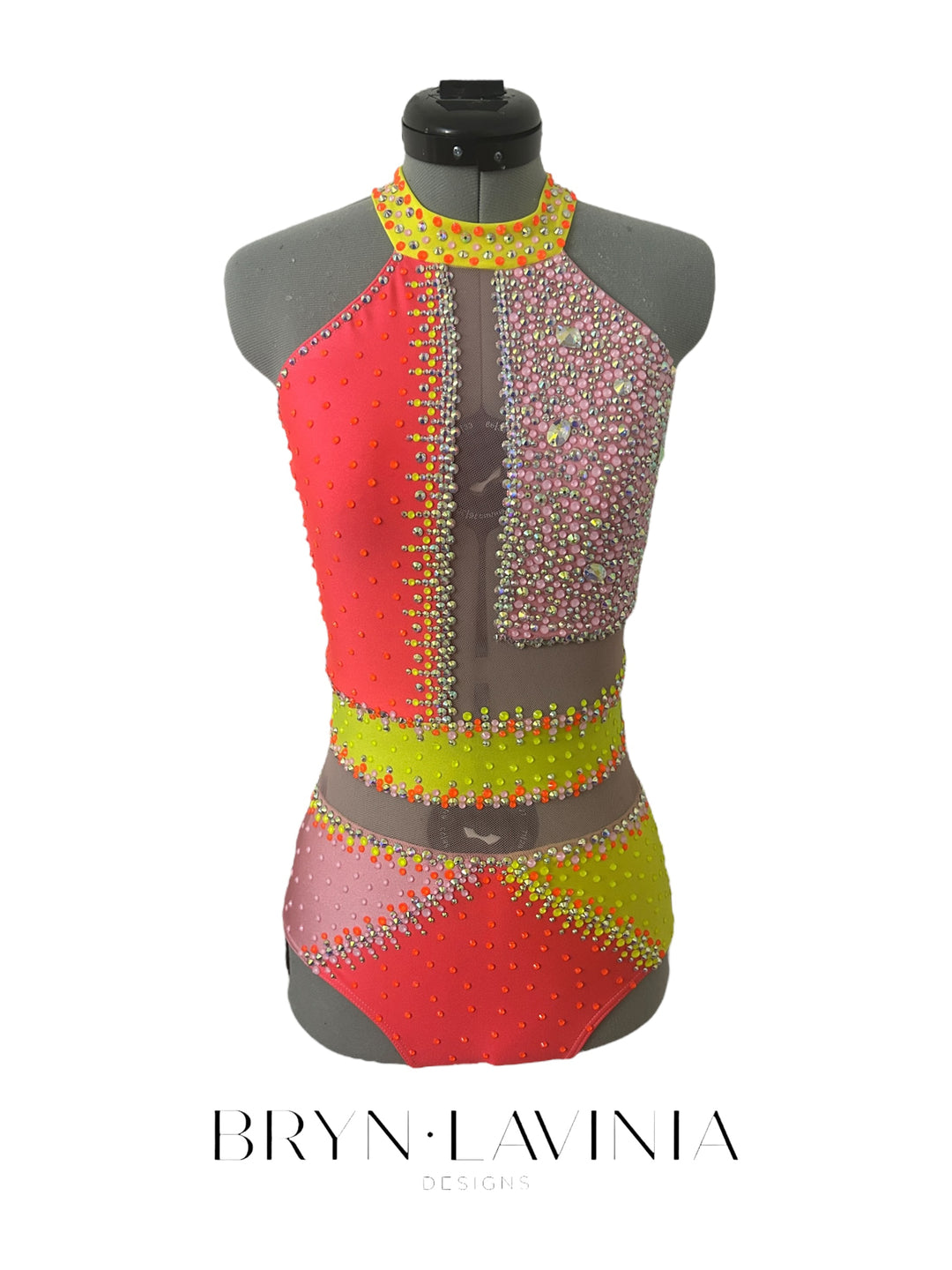 NEW AXS Neon Yellow/Coral/Pink ready to ship costume