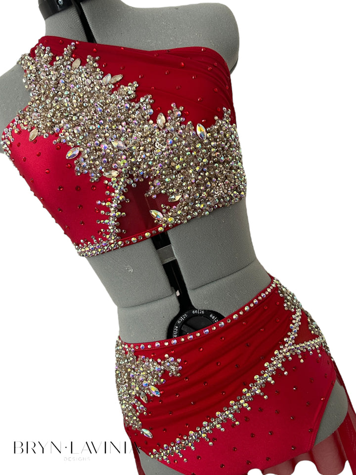 NEW AS Red/Champagne ready to ship costume