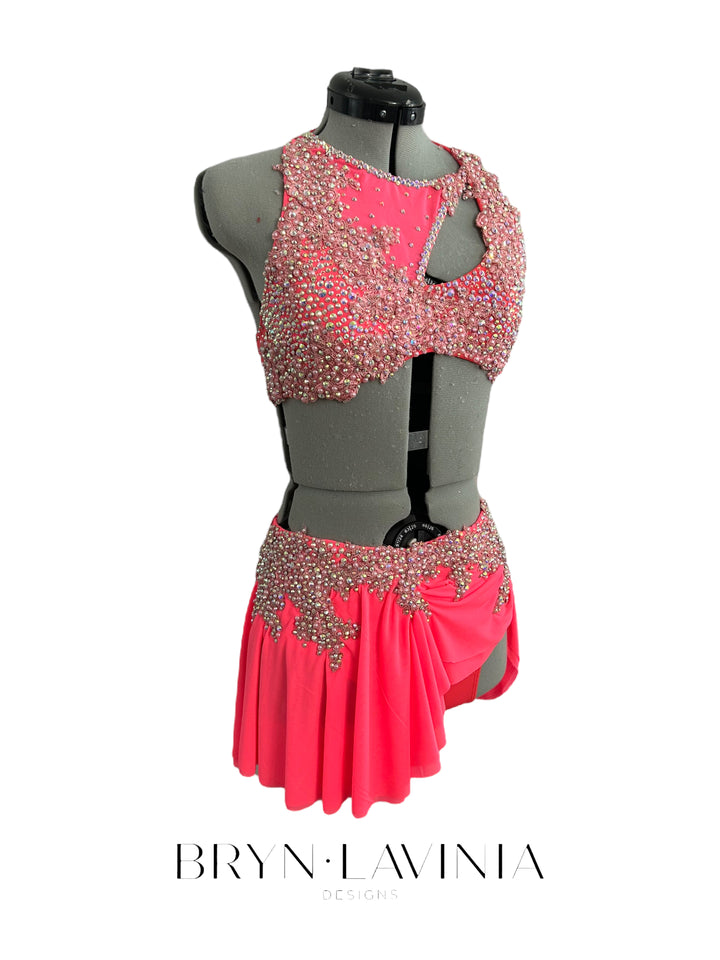 NEW AS bright coral/pink ready to ship costume