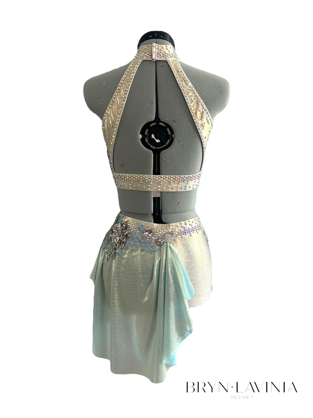 NEW AS Metallic Champagne/Light Blue ready to ship costume