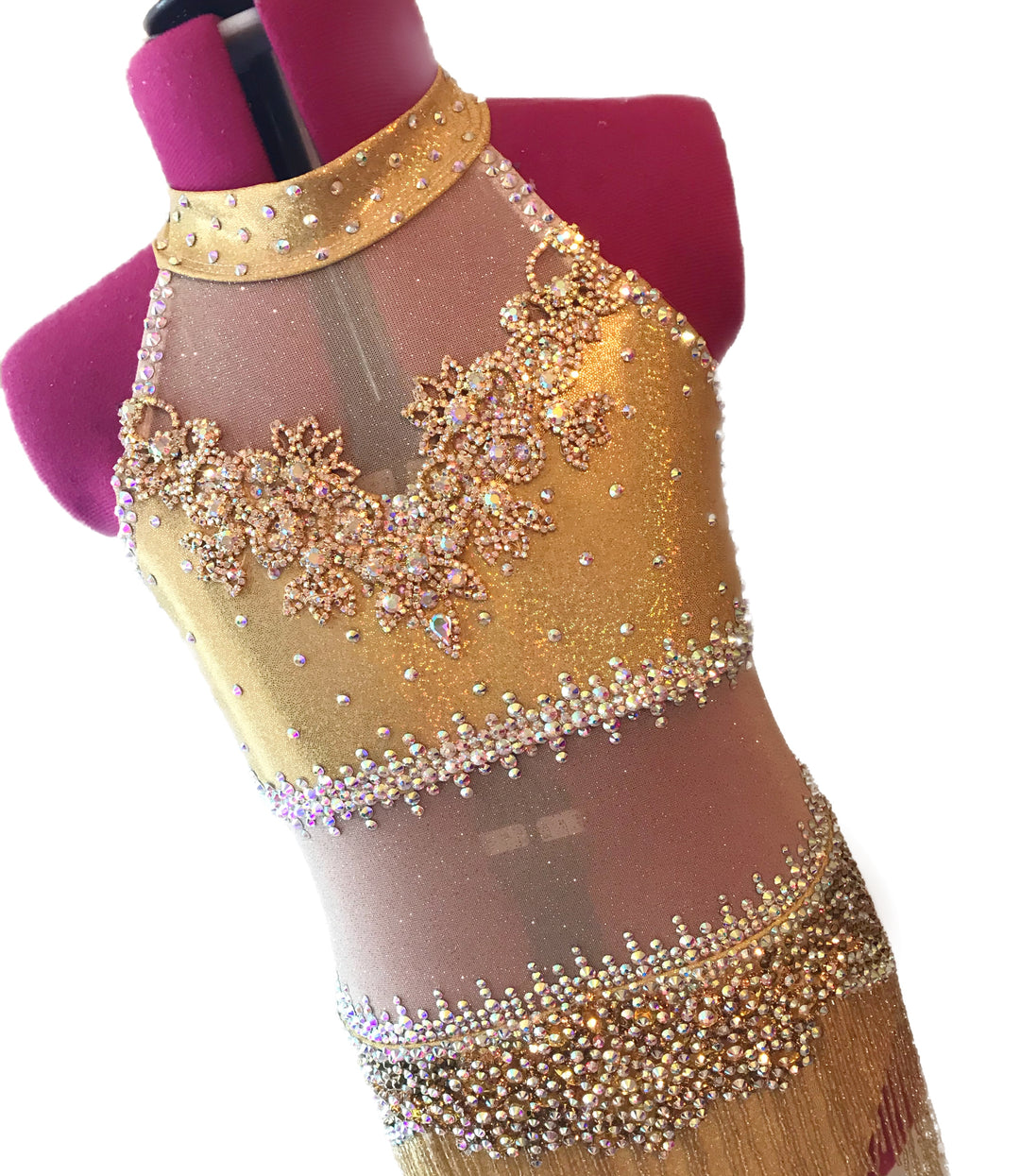 CHILD L/XL metallic gold jazz or musical theater competition dance cos Bryn Lavinia Designs CHILD L/XL metallic gold jazz or musical theater competition dance cos Bryn Lavinia Designs