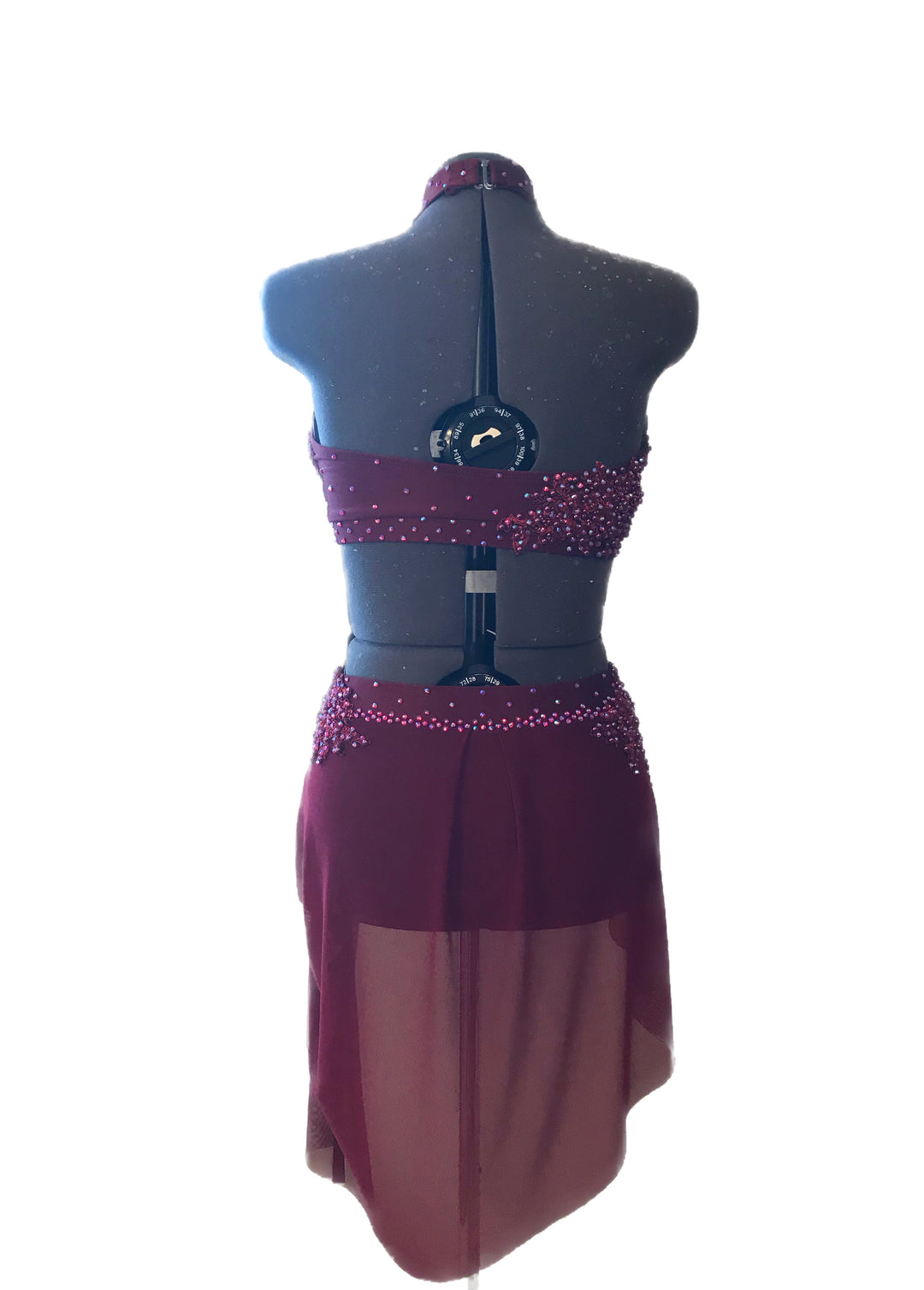 Adult Medium/Large burgundy ready to ship competition dance costume lyrical or contemporary