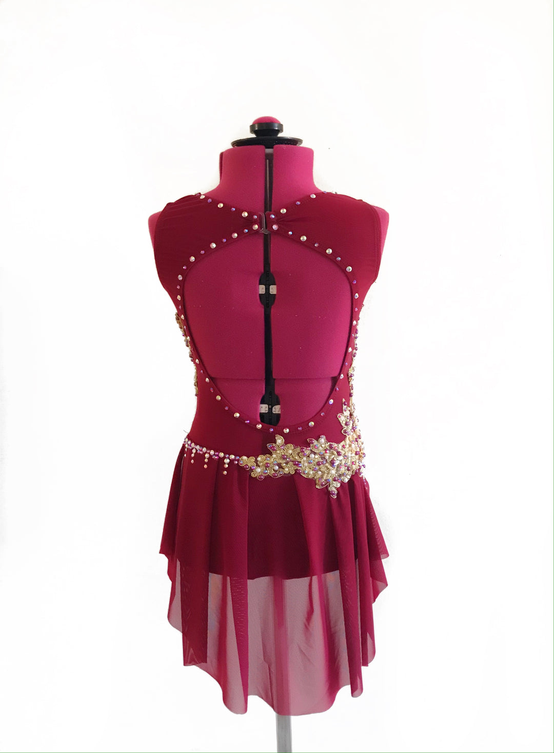 burgundy lyrical dress Move Dance Teen Portia Asymmetric Lyrical Dress