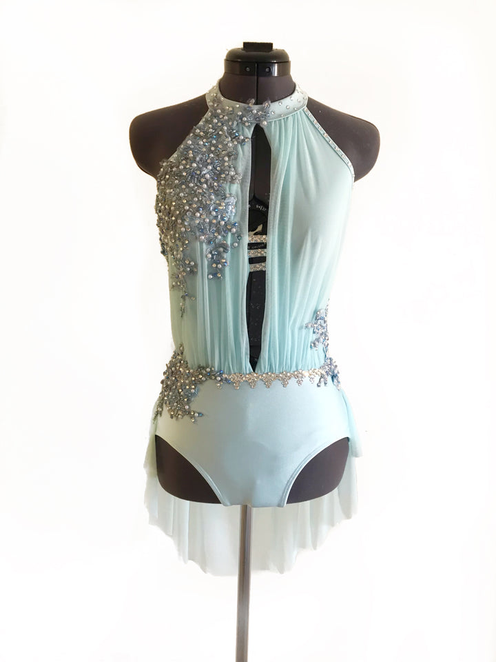 ADULT XSMALL ice blue lyrical/contemporary ready-to-ship dance costume
