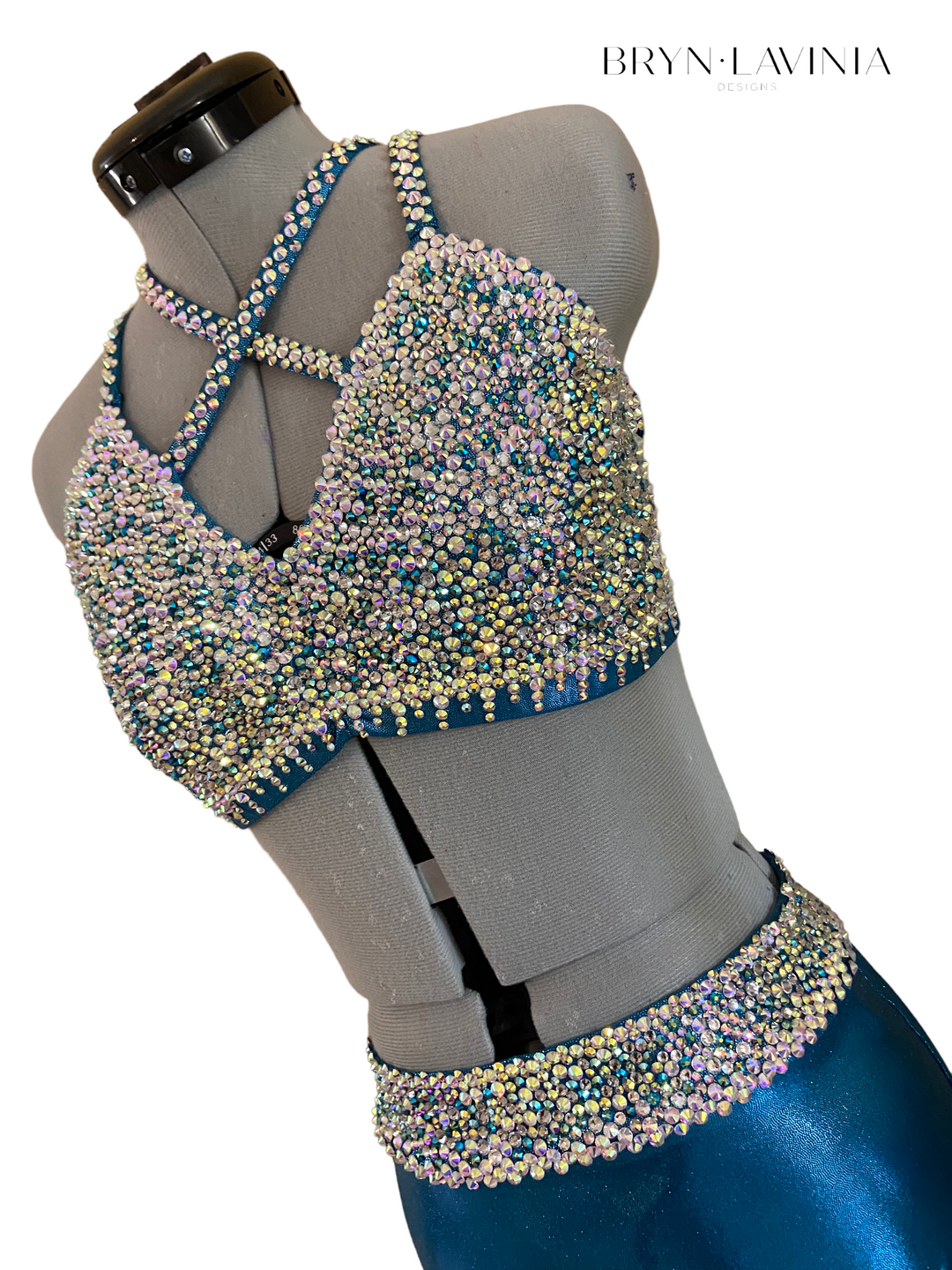 NEW Adult Small Ready-to-Ship metallic blue jazz costume