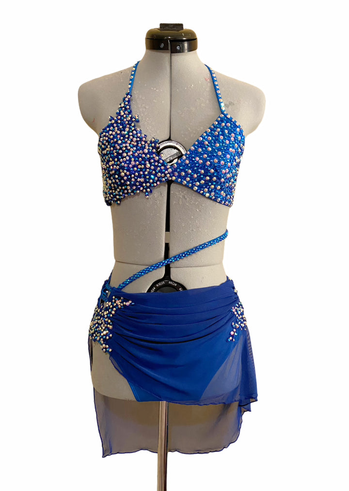 NEW Adult XS royal blue ready-to-ship lyrical costume
