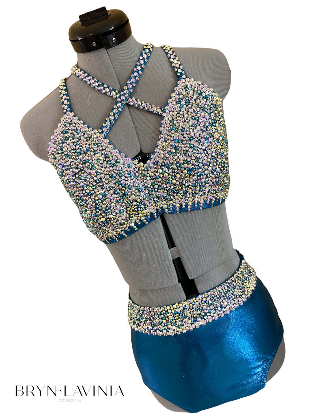 NEW Adult Small Ready-to-Ship metallic blue jazz costume